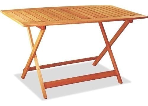 Mesa Ecomadera De Madera Plegable Tucán 1,40 Eucaliptus Jardín Exterior