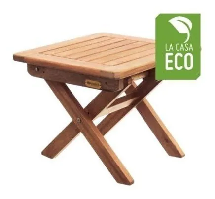 Mesa Baja Ecomadera Iberá Plegable De Madera Eucaliptus Para Exterior
