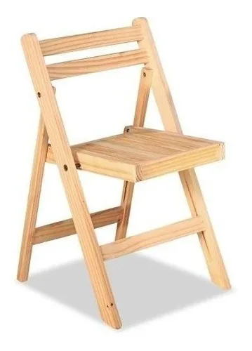 Silla Ecomadera Coatí Madera Plegable Para Evento Natural