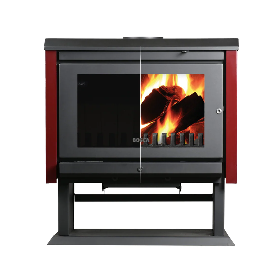 Calefactor a leña Gold 800 Black Vision Burdeo — vista principal | Mi Casa Mi Lugar