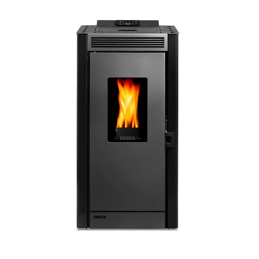 Calefactor a Pellet Black Vision Negro 9,1 kW — vista principal | Mi Casa Mi Lugar