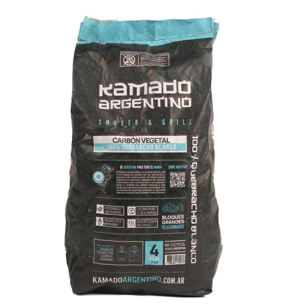 Carbón Vegetal Kamado Argentino x 4 kg — vista principal oficial | Mi Casa Mi Lugar