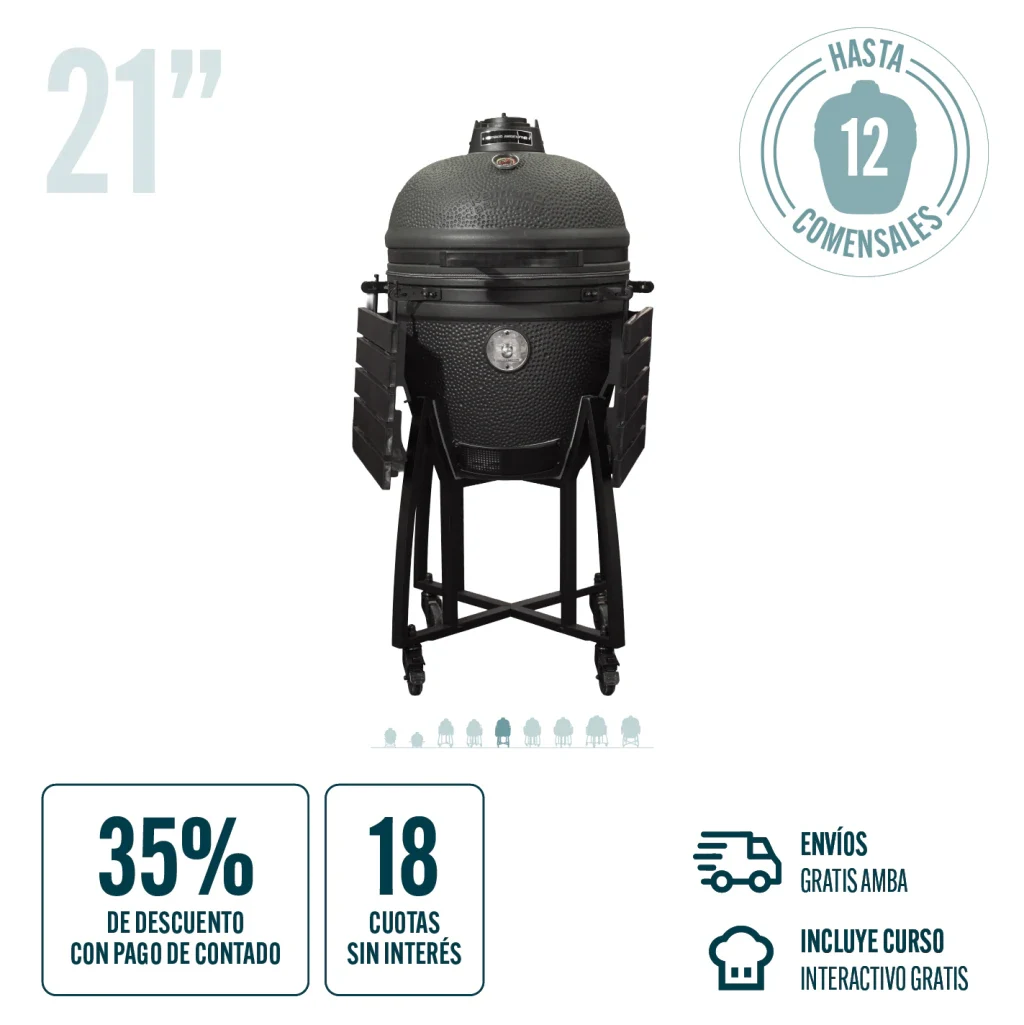 Kamado Argentino Asador Criollo 21" Grafito — vista principal oficial | Mi Casa Mi Lugar