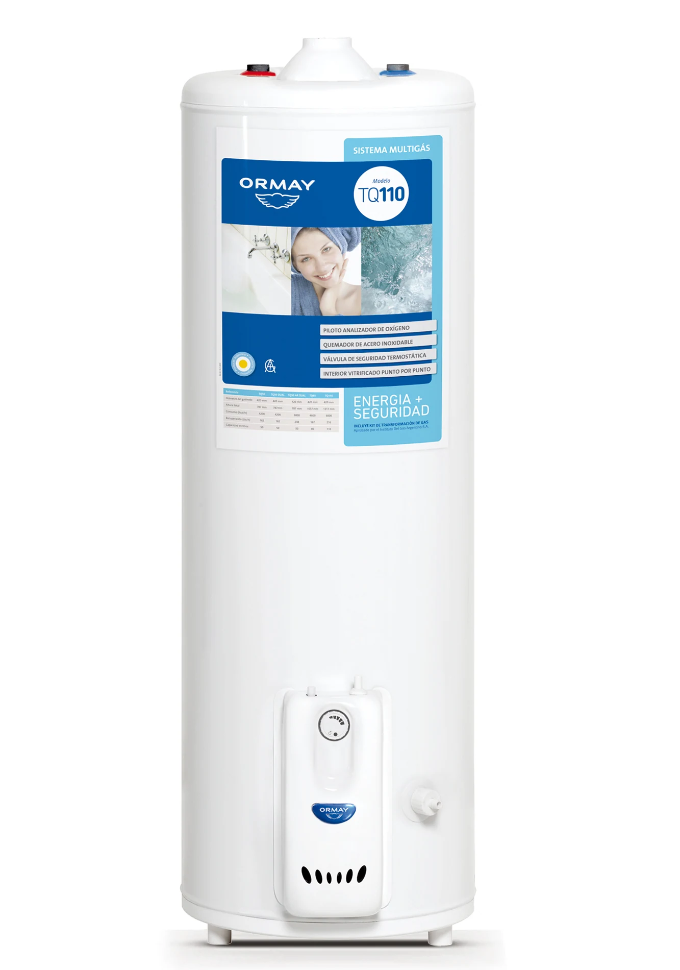 Termotanque Ormay TQ110 — vista principal