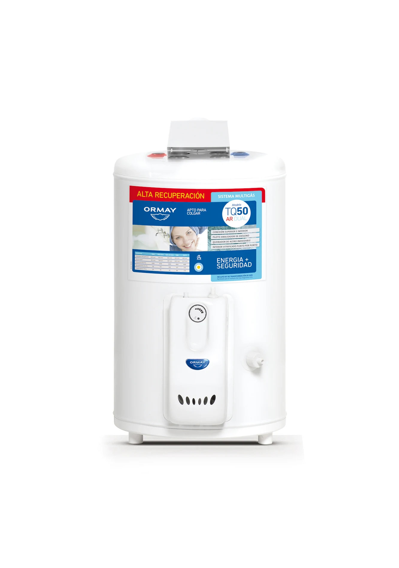 Termotanque Ormay TQ50AR DUAL — vista principal