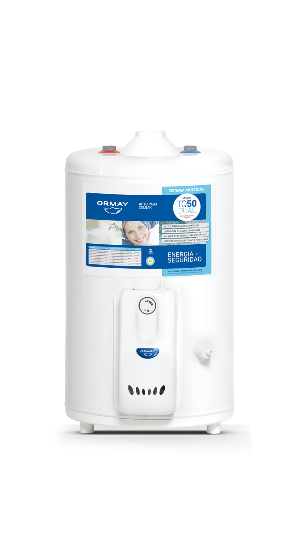 Termotanque Ormay TQ50 DUAL — vista principal