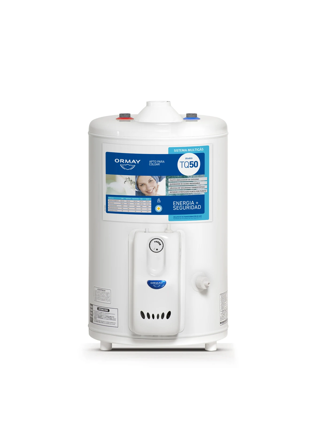 Termotanque Ormay TQ50 — vista principal