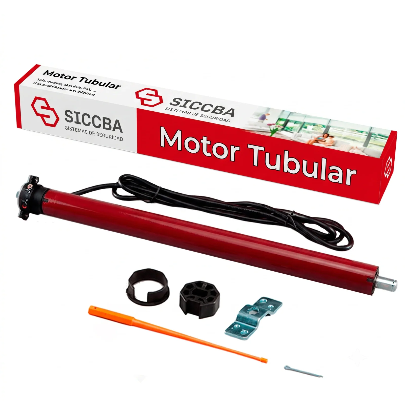 Motor Tubular estándar hasta 3 Kg – 12V — vista principal | Mi Casa Mi Lugar