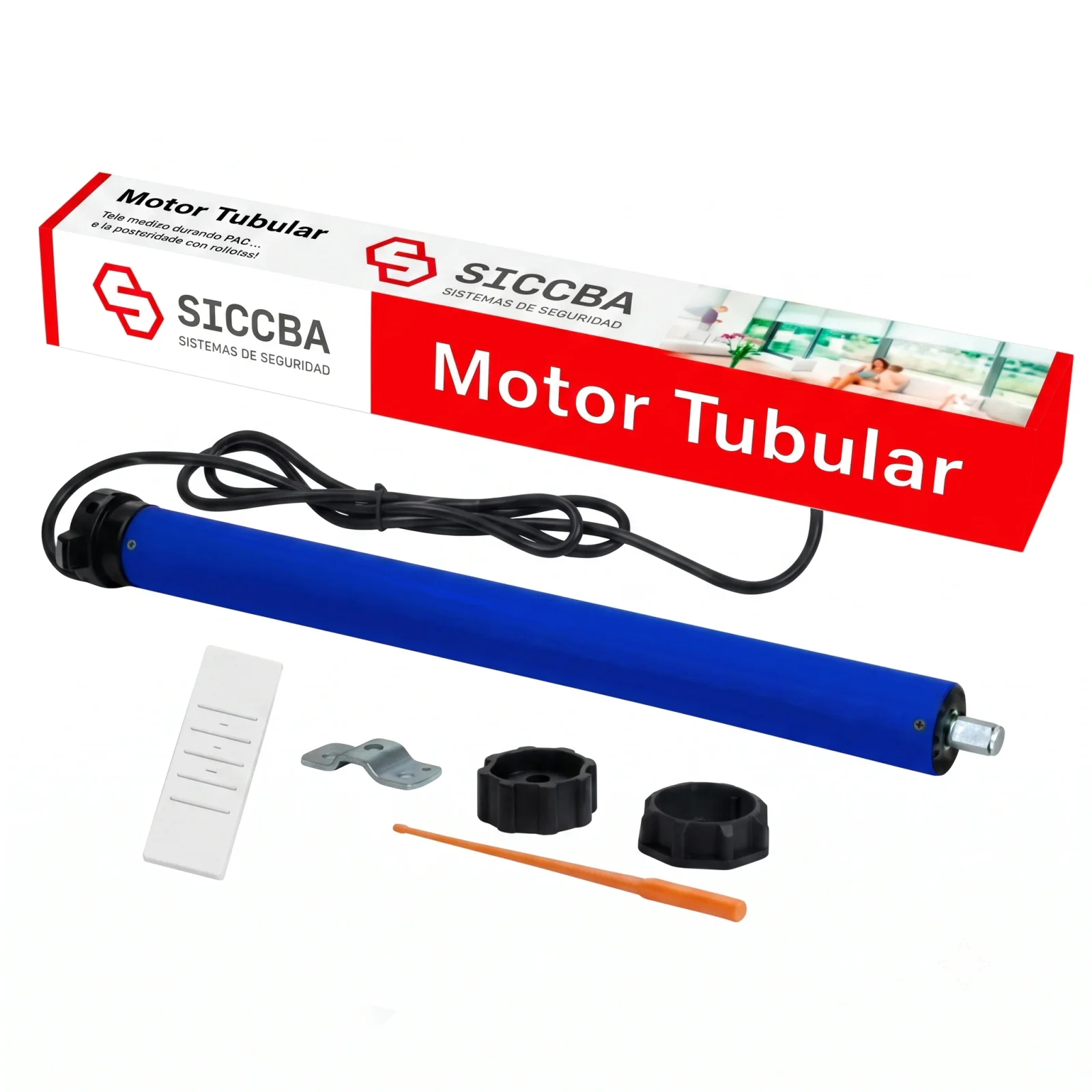 Motor Tubular 45 Mm Con Radio Incorporada Hasta 120Kg T 60 Nm 10 R/Min Siccba — Siccba