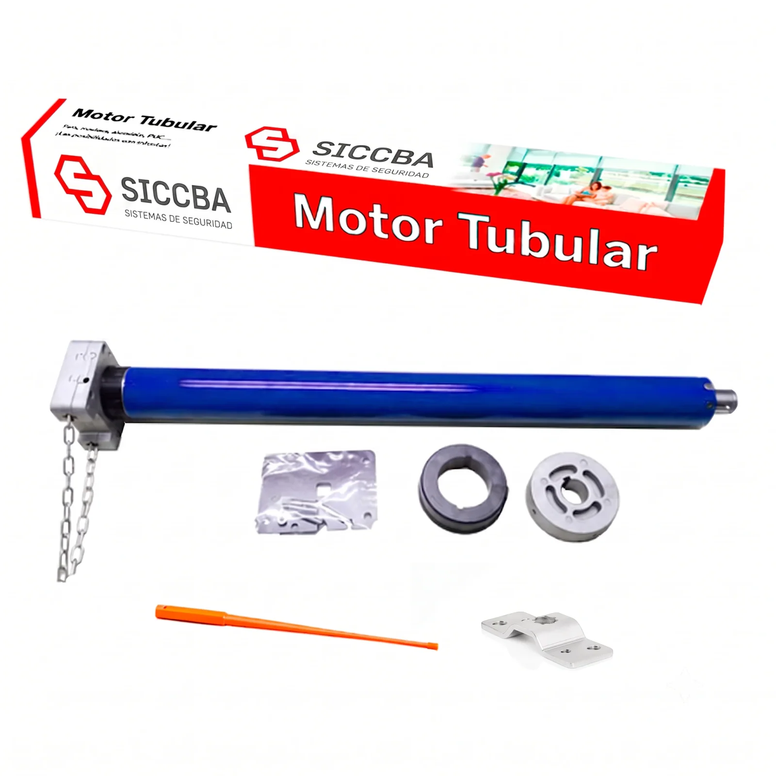 Motor Tubular con asistencia manual a cadena hasta 300 Kg — vista principal | Mi Casa Mi Lugar