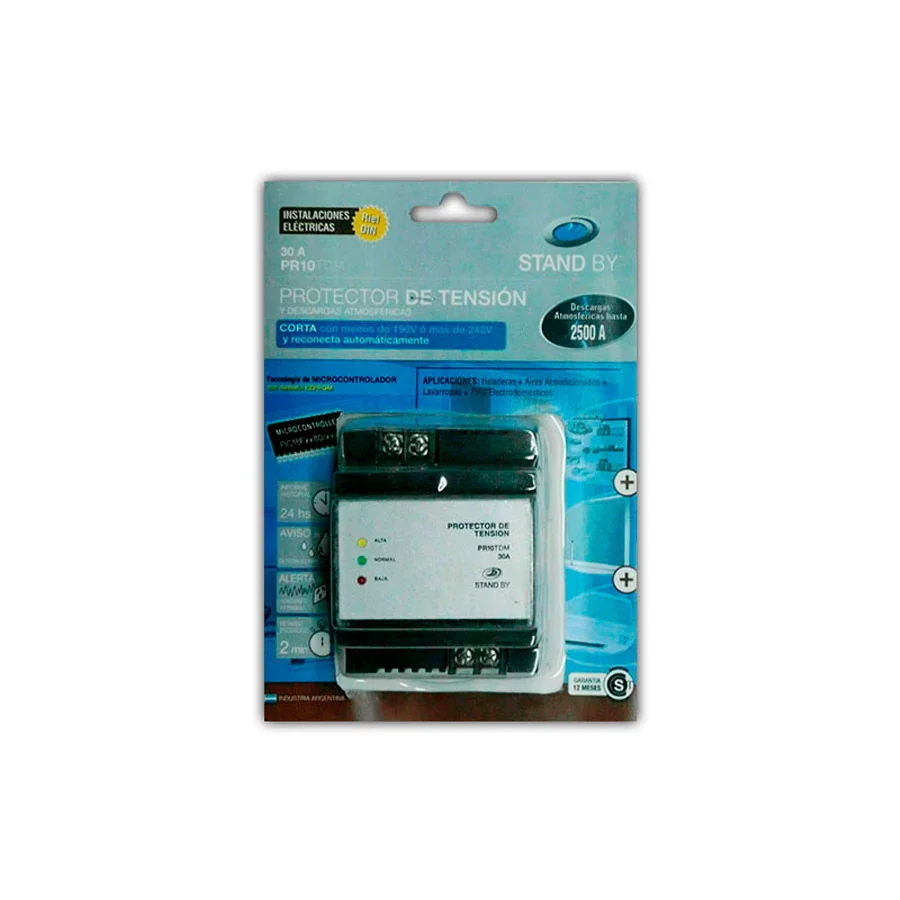 Protector de Tensión Alta y Baja 220V – Riel DIN 30A — vista principal | Mi Casa Mi Lugar