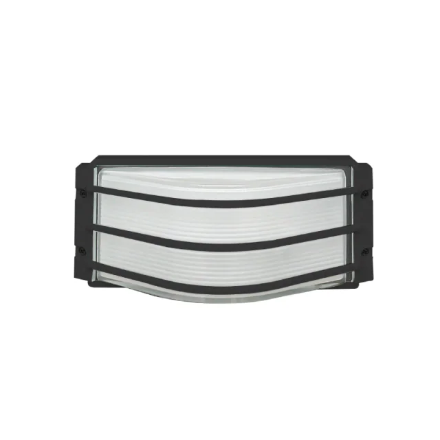 Felix II – Tortuga aluminio rectangular con reja negra E27 — vista principal | Mi Casa Mi Lugar