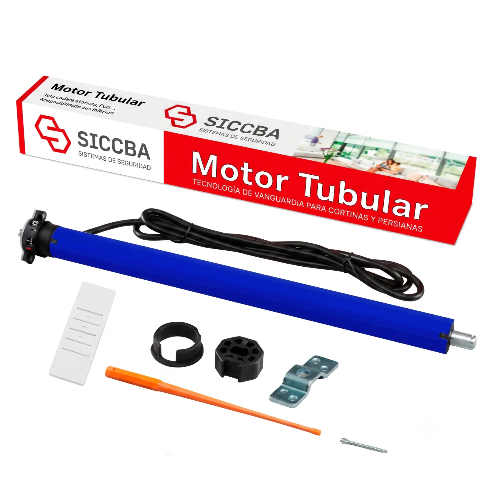Motor Tubular 35 Mm Con Radio Incorporada Hasta 21Kg T 6 Nm 28 R/Min Siccba — Siccba
