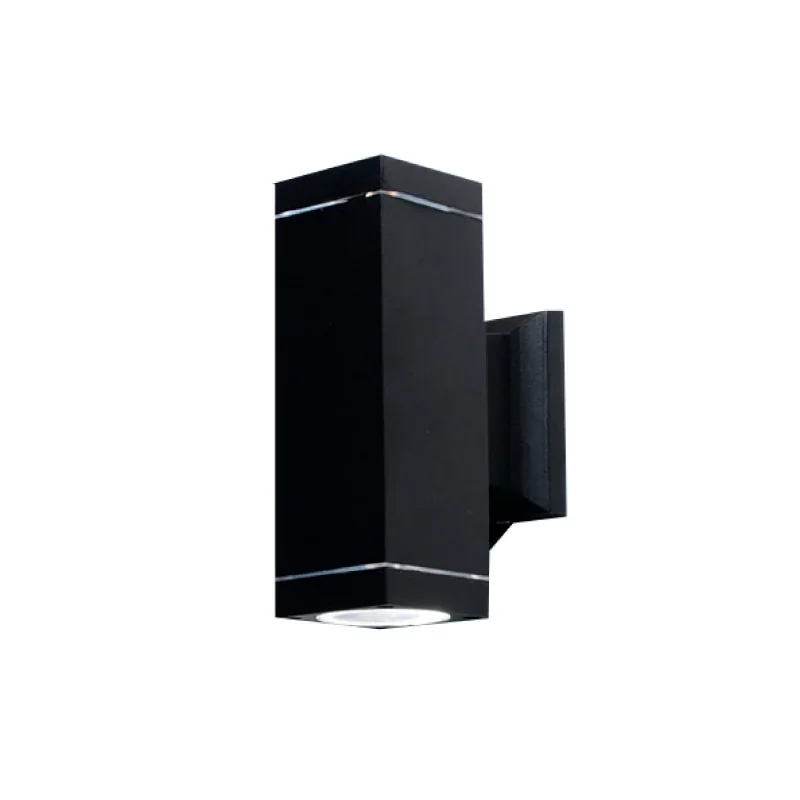 Draco – Difusor Bidireccional recto aluminio 2 x GU10 Negro — vista principal | Mi Casa Mi Lugar