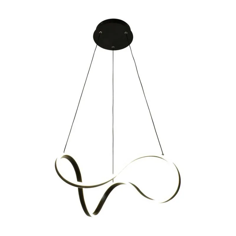 Colgante Leed Todo 42w Negro Deco Moderno