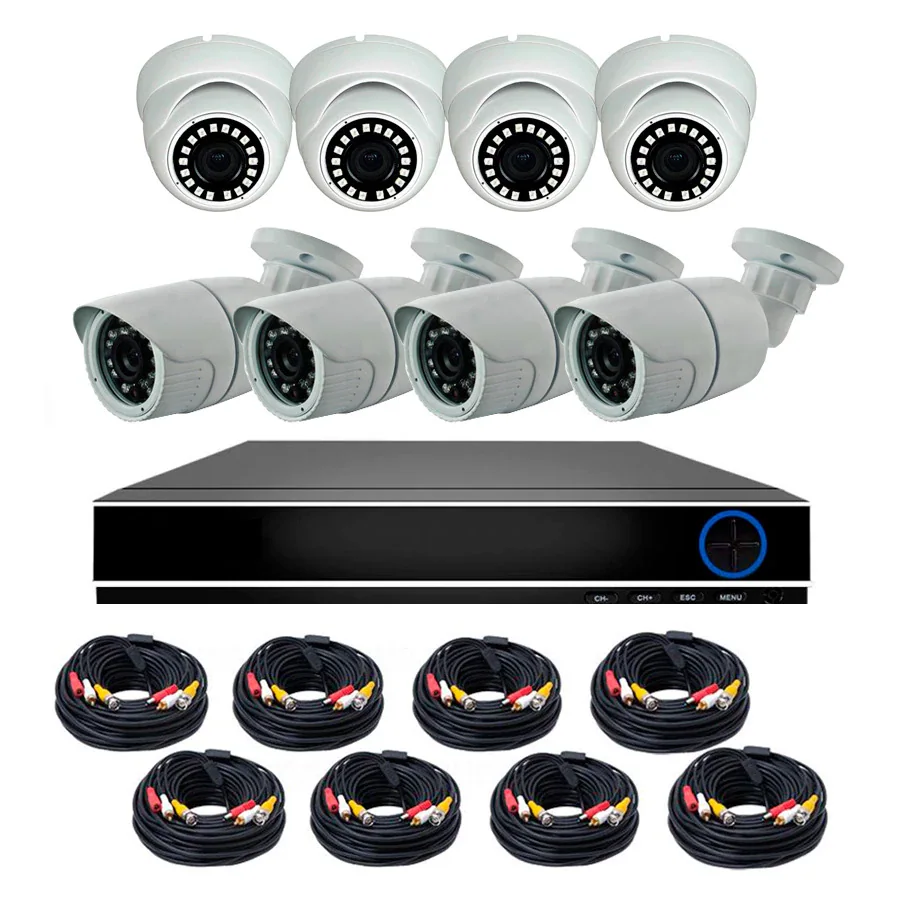 Kit CCTV 8 Ch – 8 Cámaras HD 1080N — vista principal | Mi Casa Mi Lugar